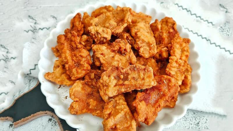 Thịt Ba Chỉ Tẩm Trứng Chiên Giòn
